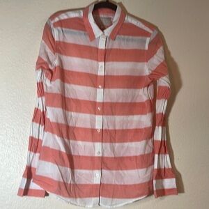 Banana Republic Soft Wash Large Striped Shirt Button